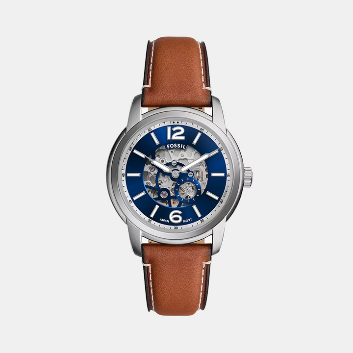 Fossil Neutra Automatic ME3263 Black Dial Brown Leather Men&