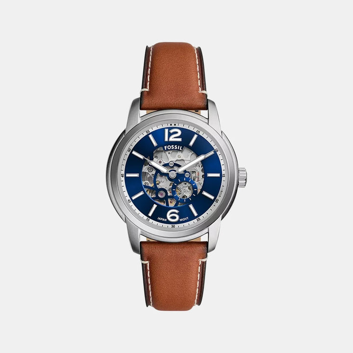 Fossil Neutra Automatic ME3263 Black Dial Brown Leather Men&