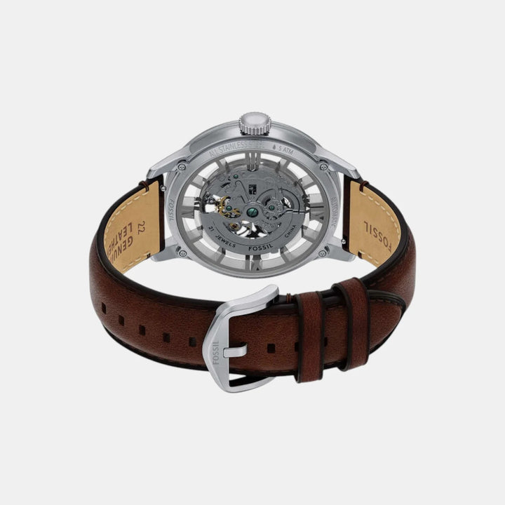 Fossil Machine Automatic ME3270 Skeleton Dial Black Silicone Men&