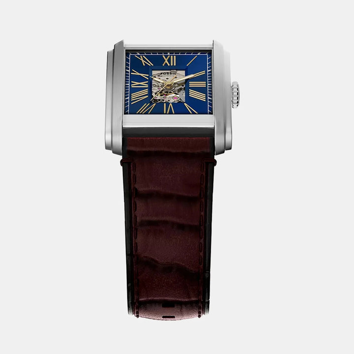 Fossil Carraway Automatic ME3273 Black Dial Black Leather Men&