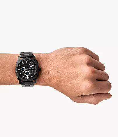 Fossil Machine FS4552 Black Chronograph Dial Black Stainless Steel Men&