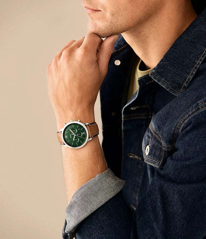 Fossil Blue Dive FS5963 Automatic Black Dial Black Leather Strap Men&