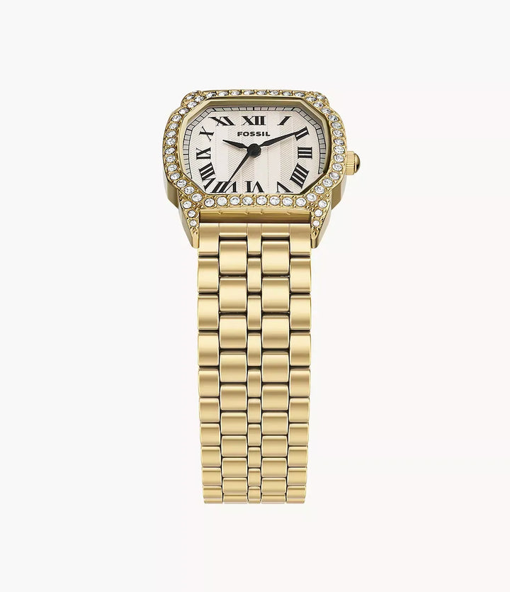 Fossil Harlow Women Watch ES5489 – Silver Dial Gold-Tone Octagonal