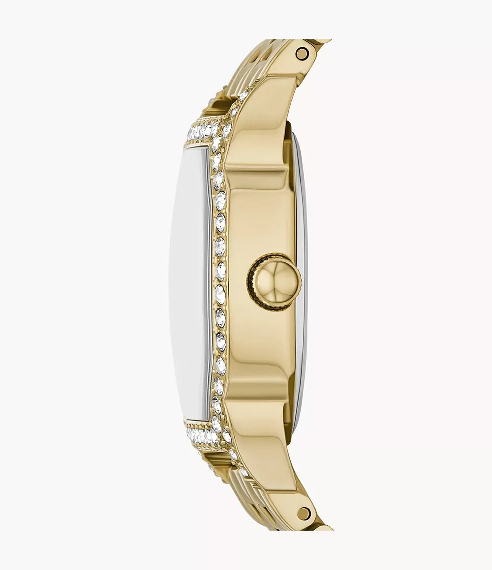 Fossil Harlow Women Watch ES5489 – Silver Dial Gold-Tone Octagonal
