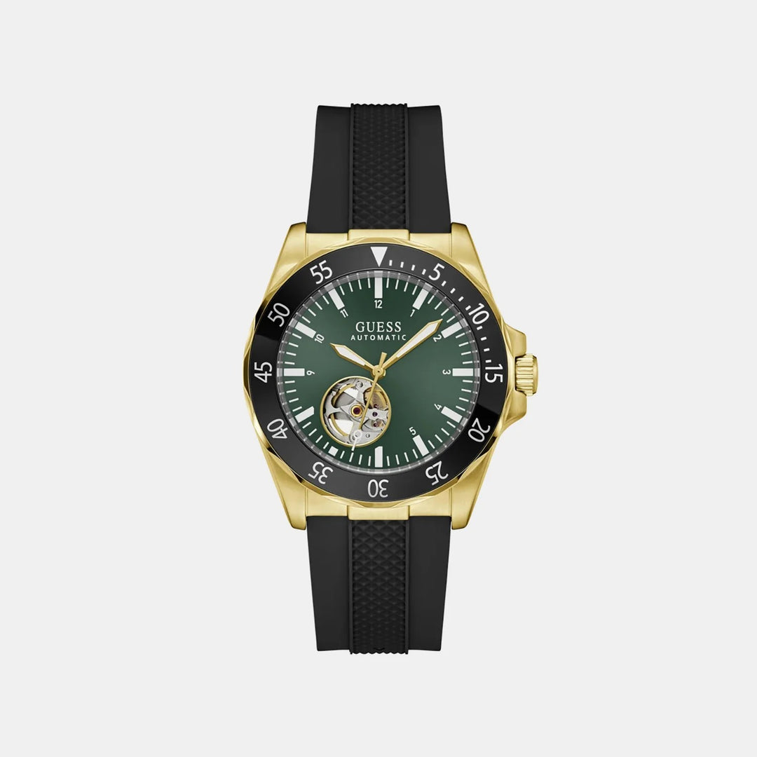 Guess Men Automatic Watch GW1131G2 – Green Dial Silicone