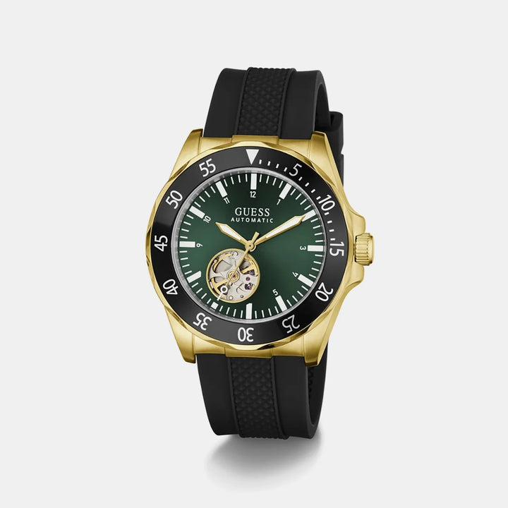 Guess Men Automatic Watch GW1131G2 – Green Dial Silicone
