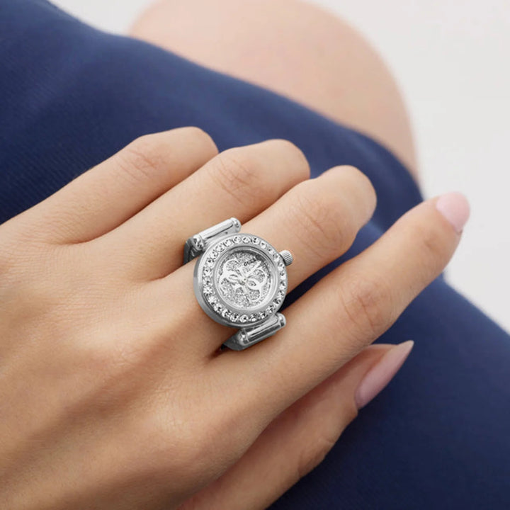 Guess Anna Ring Watch 18mm Silver Dial Silver-Tone Small Women&