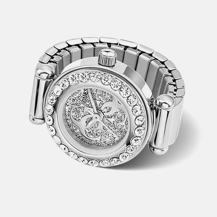 Guess Anna Ring Watch 18mm Silver Dial Silver-Tone Small Women&