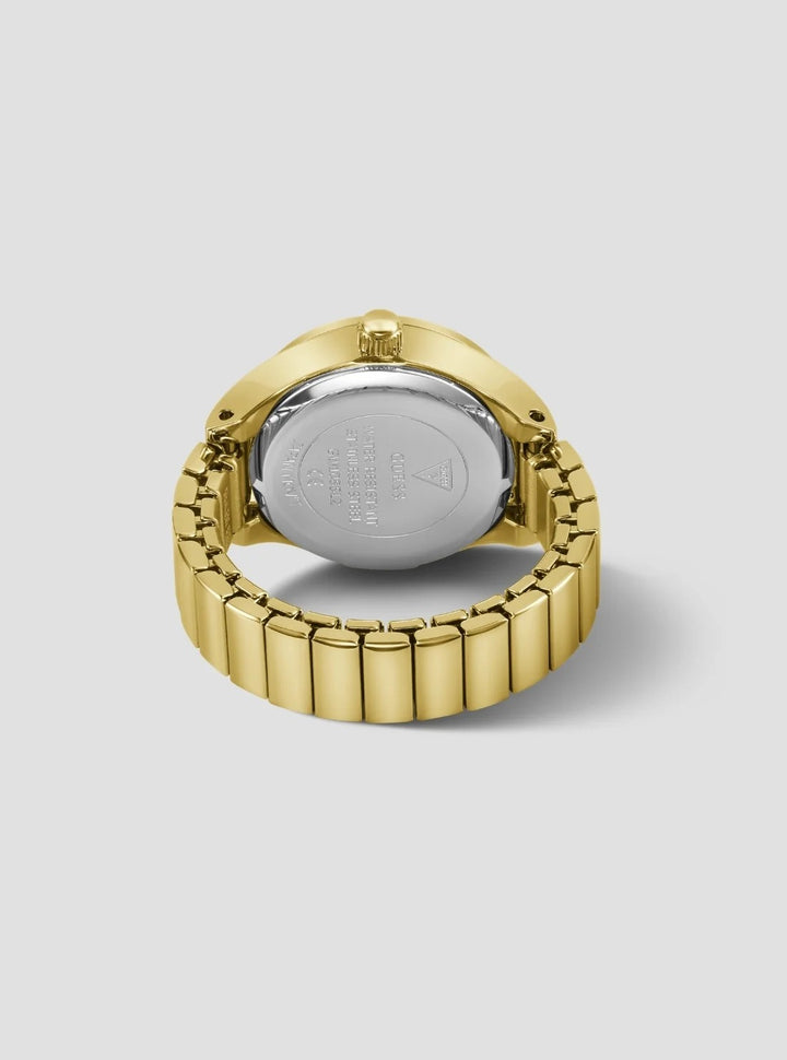 Guess Ring Watch 18mm Green Marble Dial Gold-Tone Small Women&