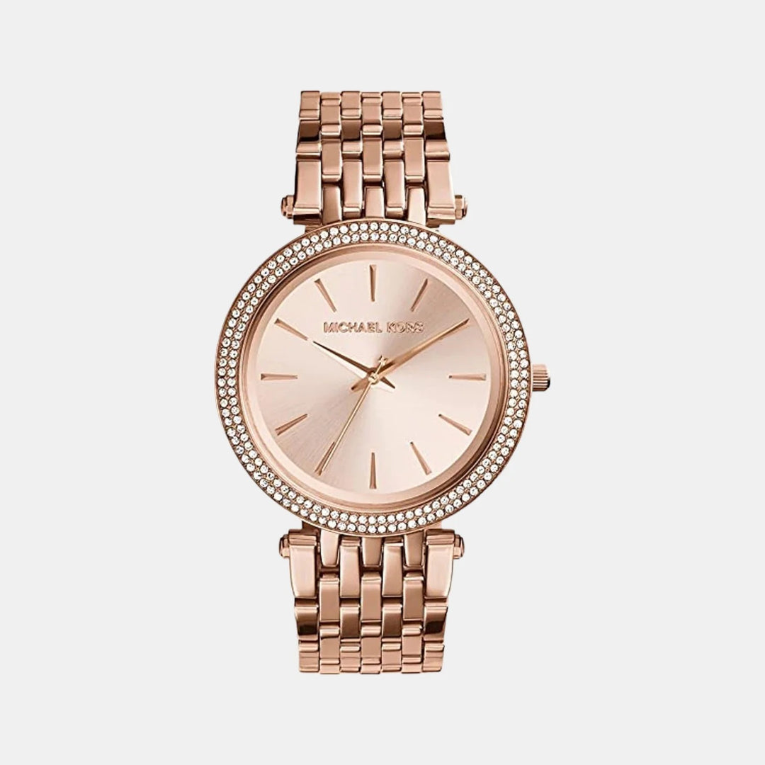 Michael Kors Darci MK3192 Rose Gold-Tone Glitz Bezel Women&