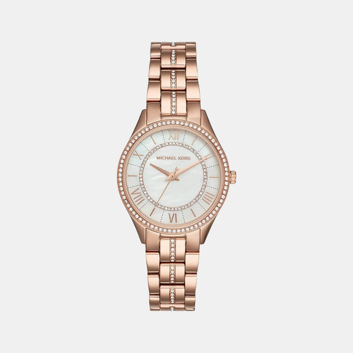 Michael Kors Lauryn MK3716 Pavé Rose Gold-Tone Stainless Steel Women&
