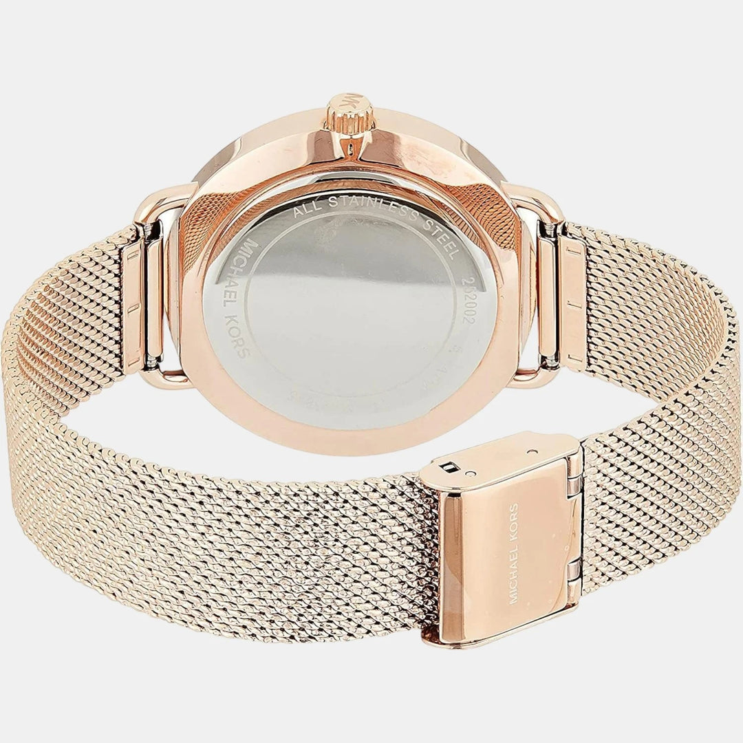 Michael Kors Portia MK3845 Gold-Tone Pavé Heart Dial Women&