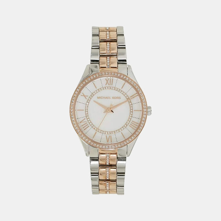 Michael Kors Lauryn MK3979 Rose Gold-Tone Pavé Stainless Steel Women&