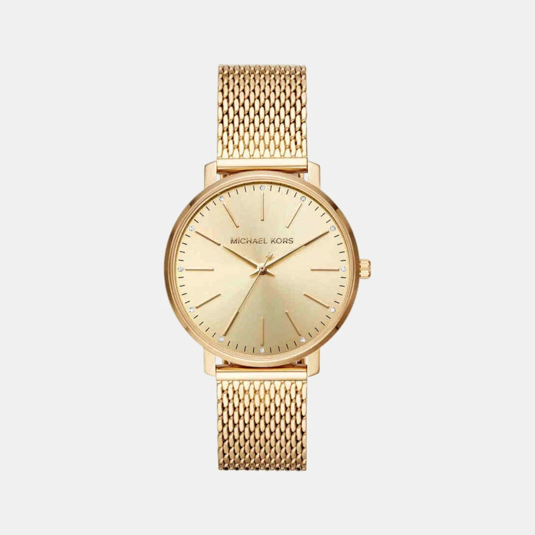 Michael Kors Pyper MK4339 Gold-Tone Logo Dial Women&