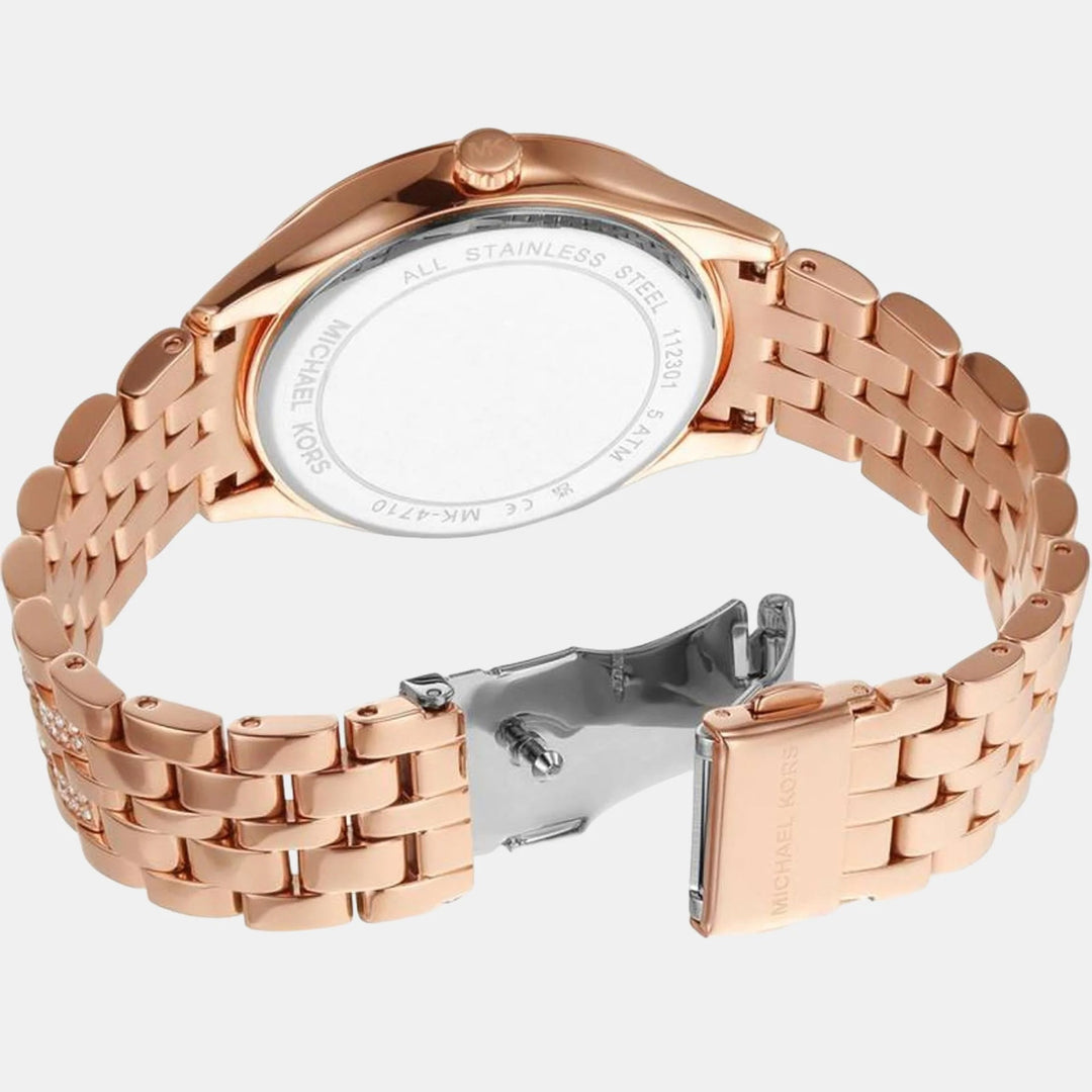 Michael Kors Emery MK4710 Rectangular Gold-Tone Pavé Women&
