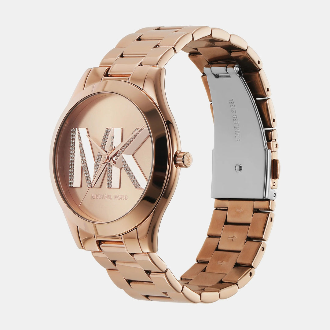 Michael Kors Lennox MK4733 Silver-Tone Logo Dial Women&