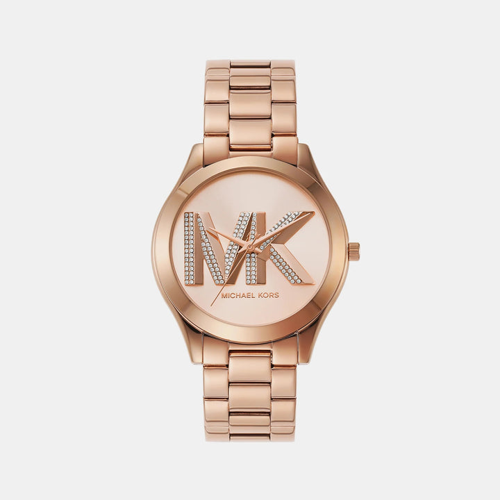 Michael Kors Lennox MK4733 Silver-Tone Logo Dial Women&