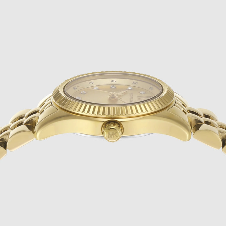 Michael Kors Camille MK4741 Pavé Gold-Tone Stainless Steel Women&