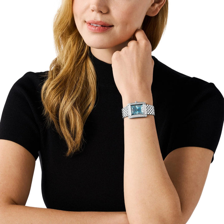 Michael Kors Camille MK4829 Silver-Tone Pavé Stainless Steel Women&
