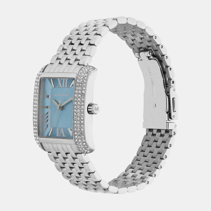 Michael Kors Camille MK4829 Silver-Tone Pavé Stainless Steel Women&