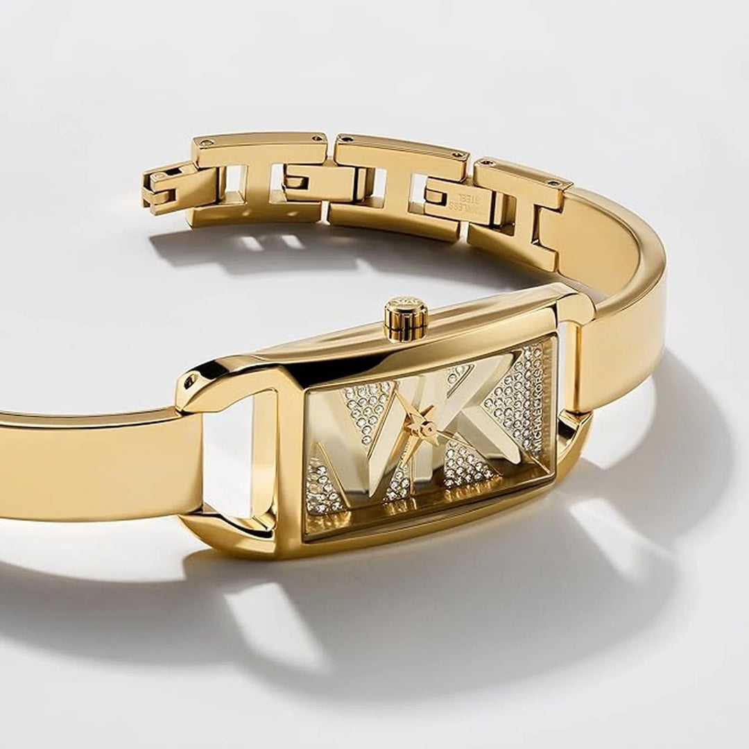 Michael Kors Sage MK4840 Silver-Tone Pavé Bezel Women&