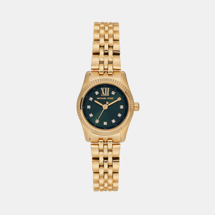Michael Kors Lexington MK4842 Rose Gold-Tone Pavé Bezel Women&