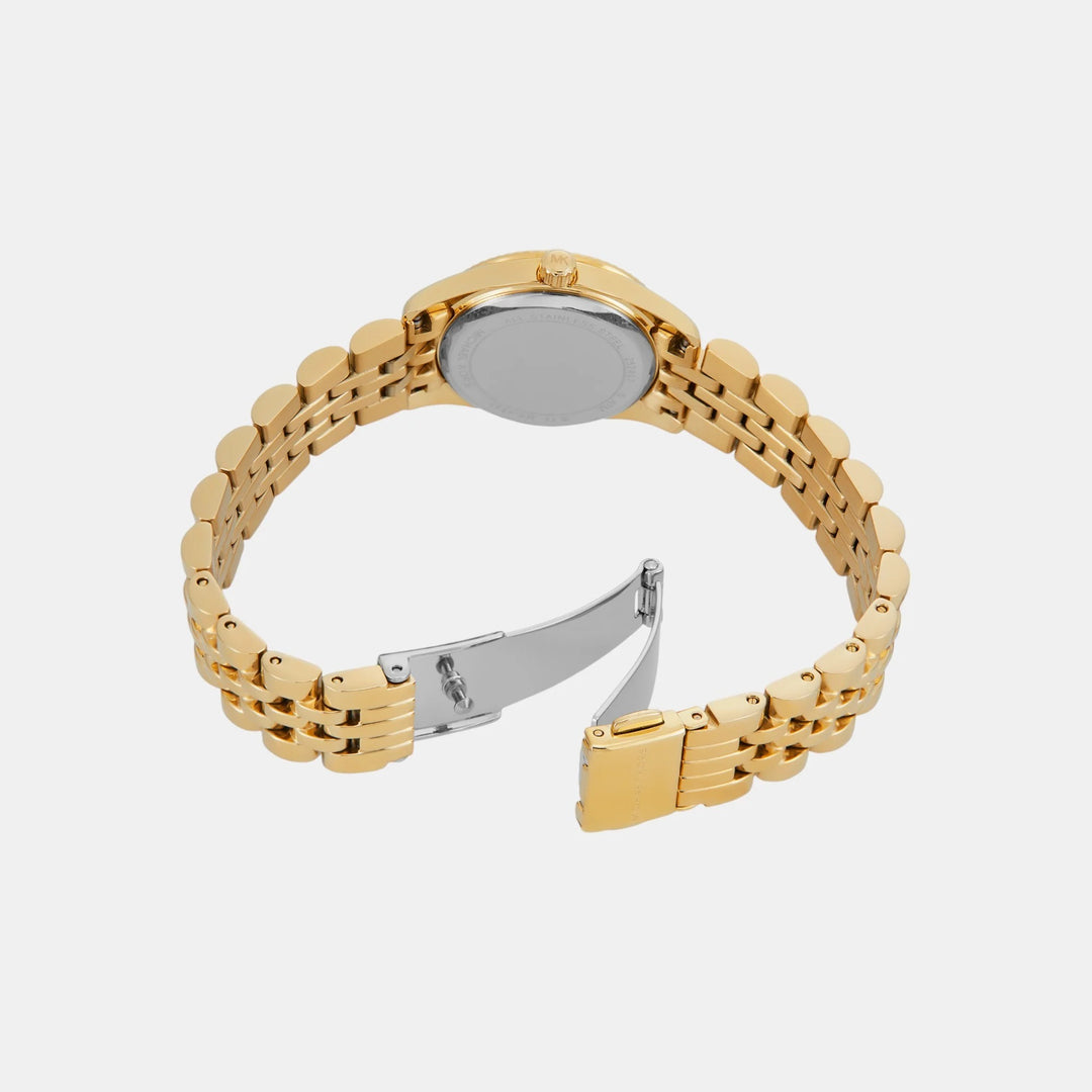 Michael Kors Lexington MK4842 Rose Gold-Tone Pavé Bezel Women&