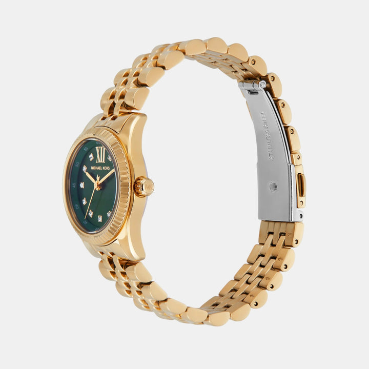 Michael Kors Lexington MK4842 Rose Gold-Tone Pavé Bezel Women&