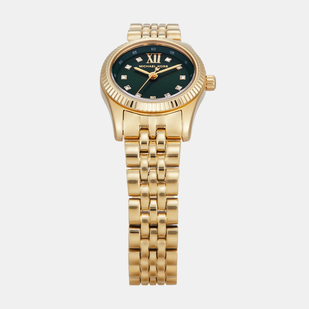 Michael Kors Lexington MK4842 Rose Gold-Tone Pavé Bezel Women&