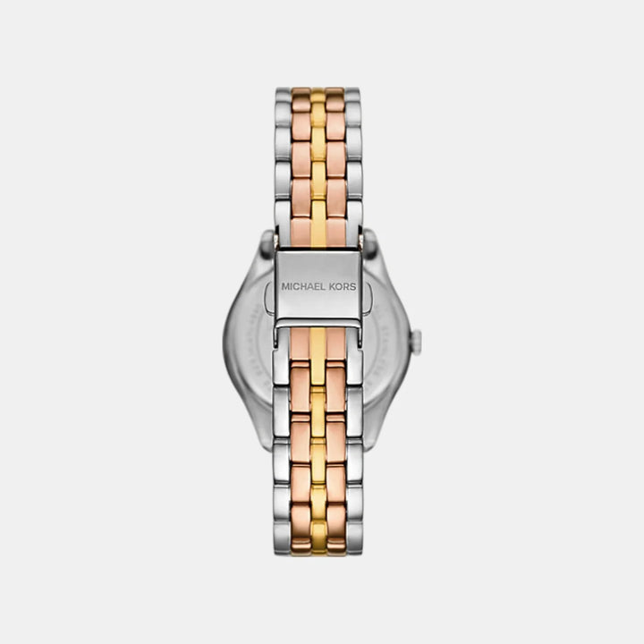 Michael Kors Harlowe MK4846 Silver-Tone Pavé Bezel Women&