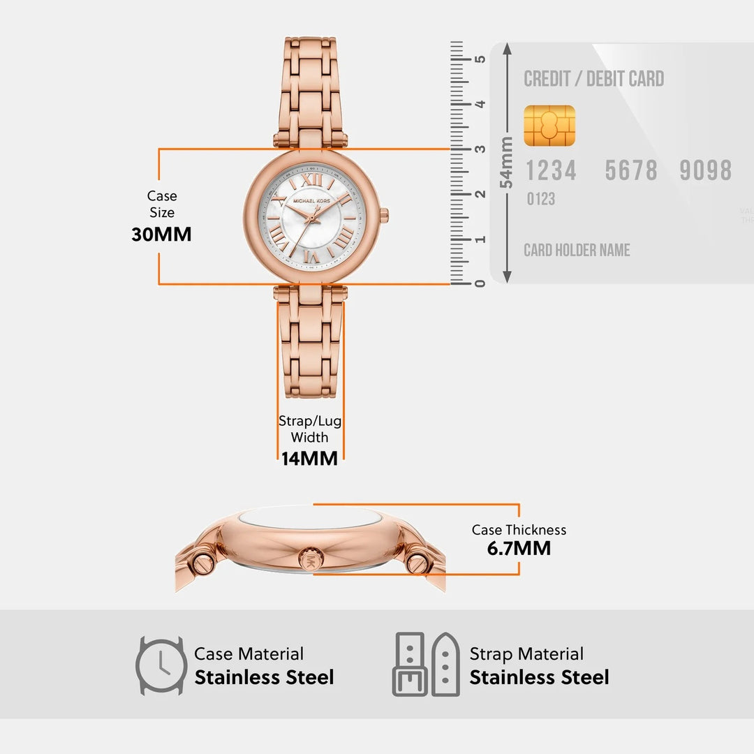 Michael Kors Heirloom MK4893 Rose Gold-Tone Stainless Steel Women&