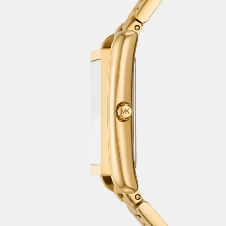 Michael Kors Lennox MK4904 Silver-Tone Pavé Logo Women&