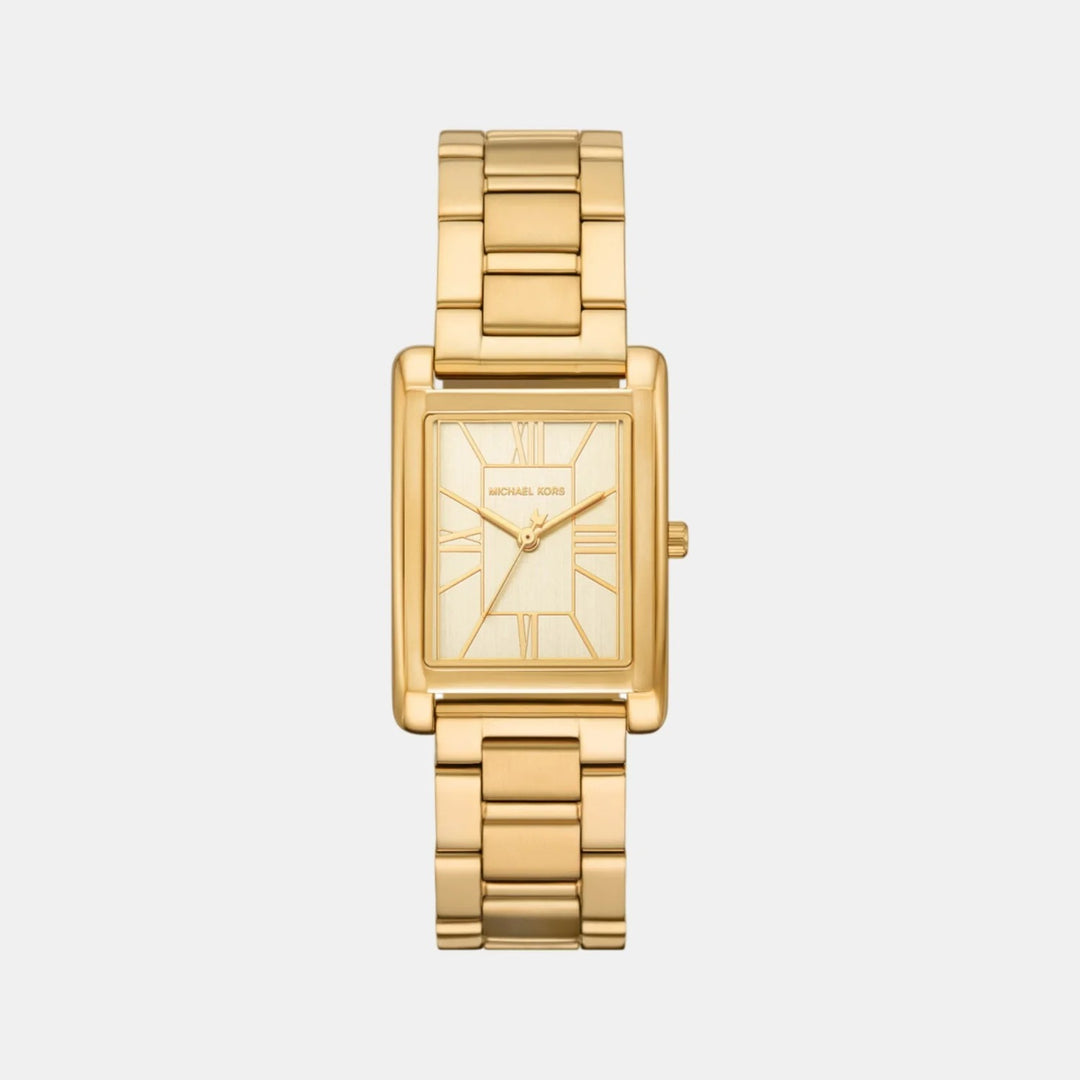 Michael Kors Lennox MK4904 Silver-Tone Pavé Logo Women&