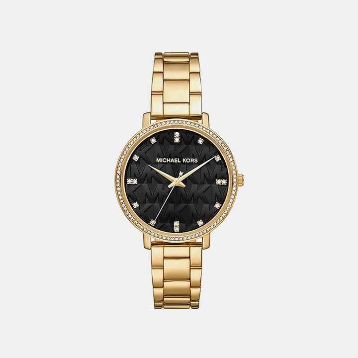 Michael Kors Pyper MK4916 Gold-Tone Pavé Stainless Steel Women&