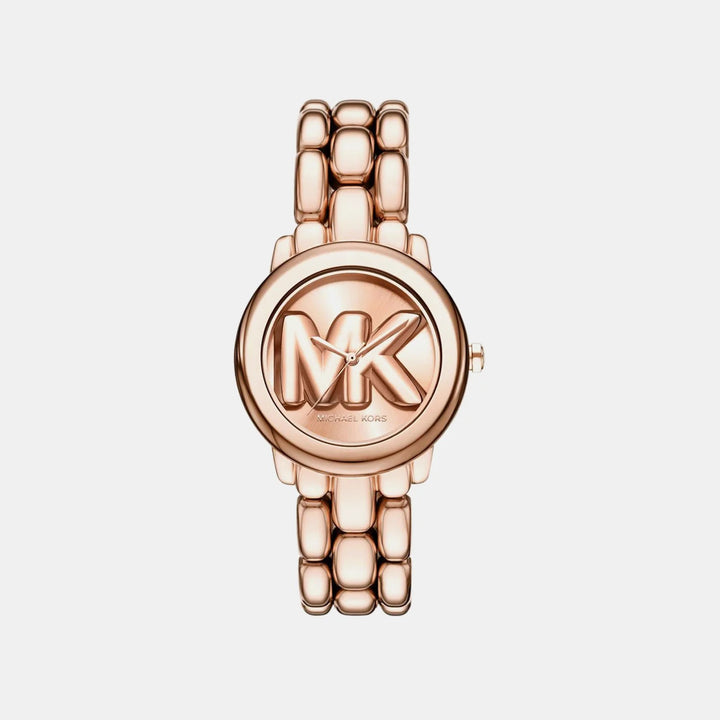 Michael Kors Phoebe MK4962 Rose Gold-Tone Curb-Link Bracelet Women&