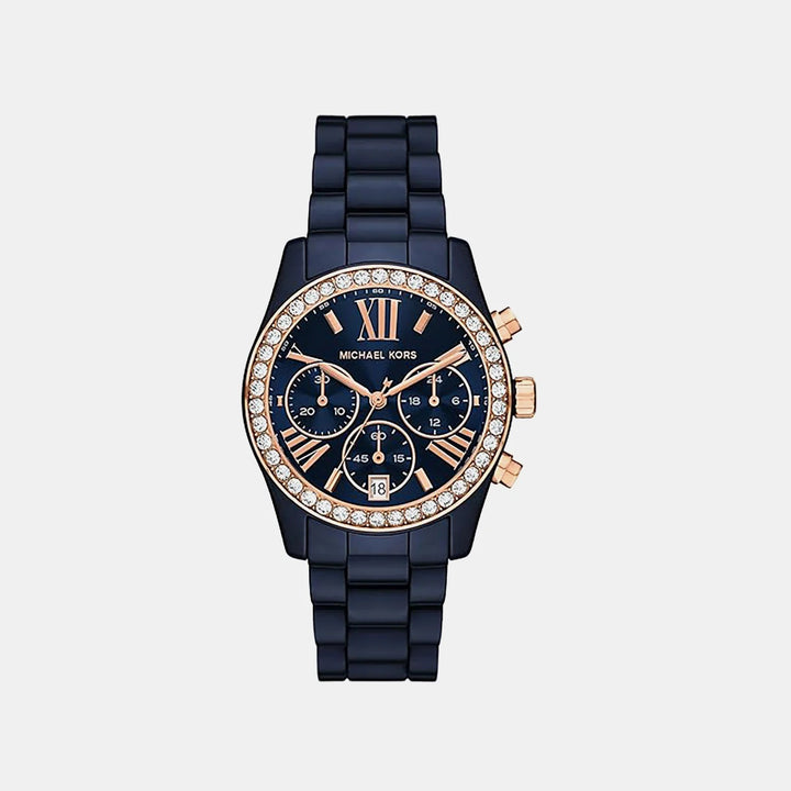 Michael Kors Lexington Lux MK4969 Rose Gold-Tone Pavé Dial Women&