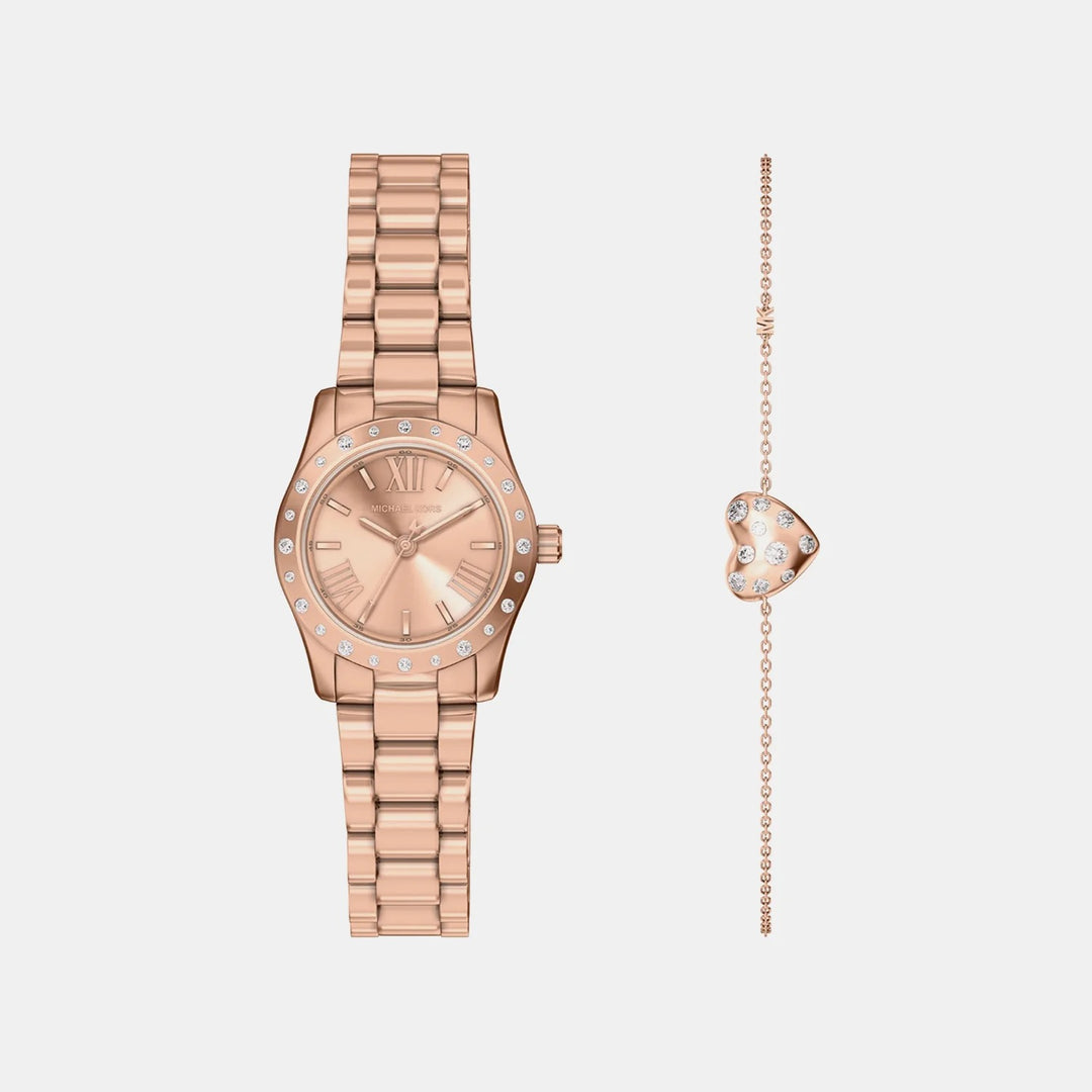 Michael Kors Lexington MK4994SET Watch and Heart Bracelet Gold-Tone Gift Set