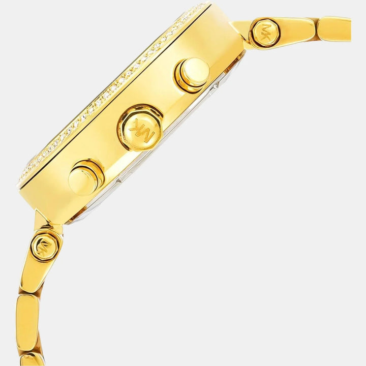 Michael Kors Parker MK5354 Gold-Tone Pavé Chronograph Women&