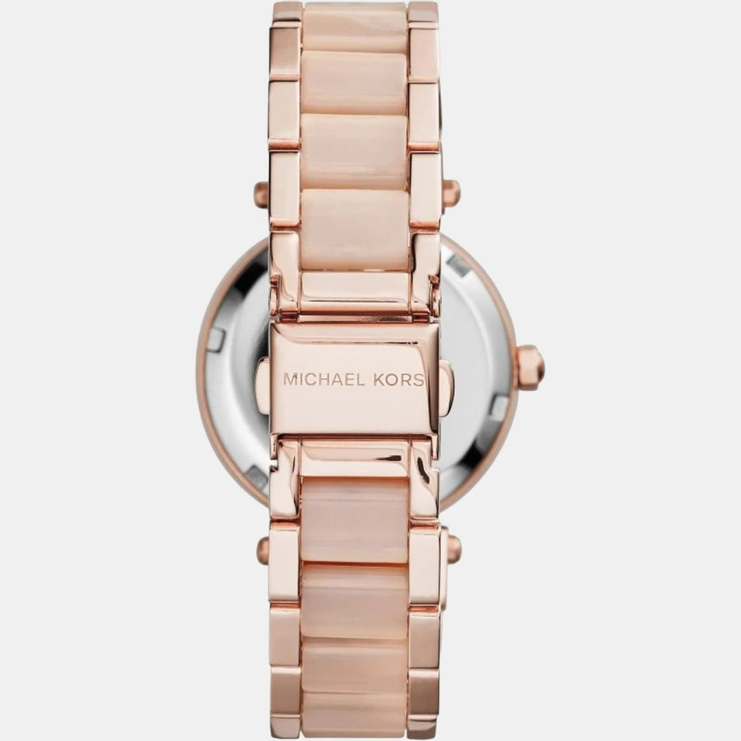 Michael Kors Mini Parker MK6110 Rose Gold-Tone Pavé Women&