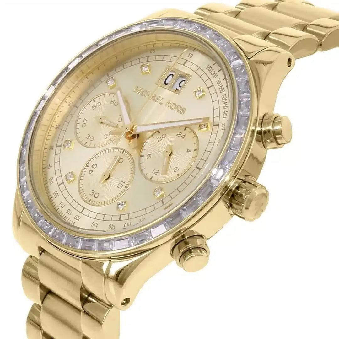 Michael Kors Brinkley MK6187 Gold-Tone Acetate Women&