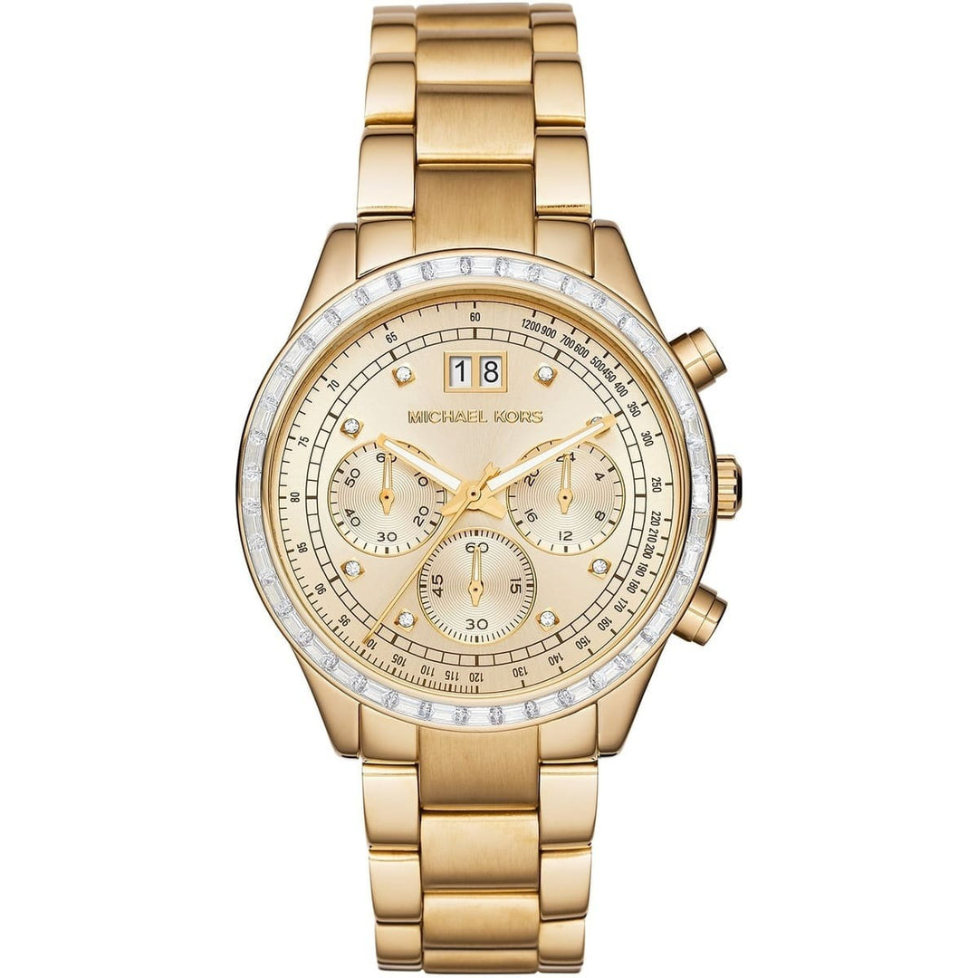 Michael Kors Brinkley MK6187 Gold-Tone Acetate Women&