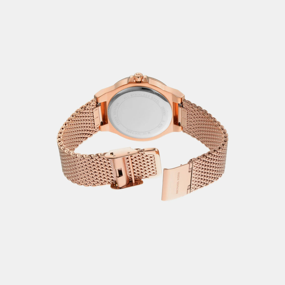 Michael Kors Lennox MK7336 Rose Gold-Tone Acetate Pavé Women&
