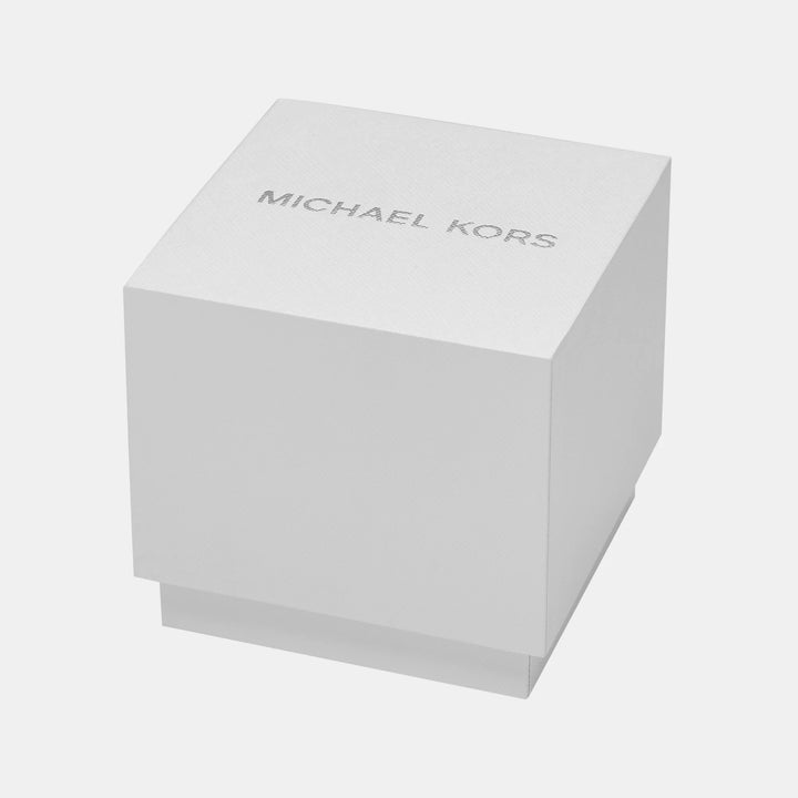 Michael Kors Lennox MK7406 Pavé Logo Gold-Tone Women&