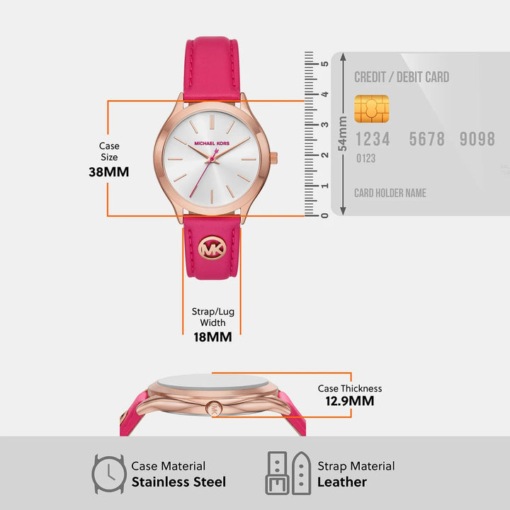 Michael Kors Runway MK7469 Ombre Pink Stainless Steel Women&