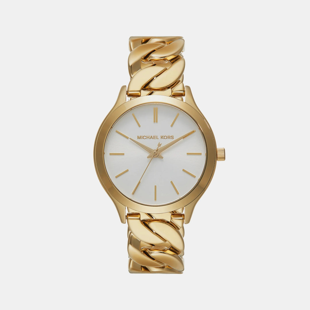 Michael Kors Runway MK7472 Gold-Tone Logo Dial Women&