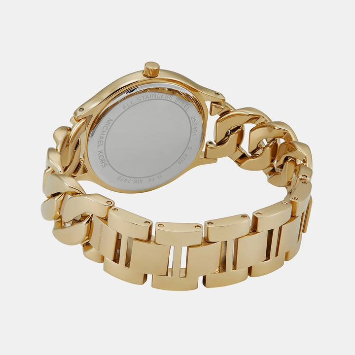 Michael Kors Runway MK7472 Gold-Tone Logo Dial Women&