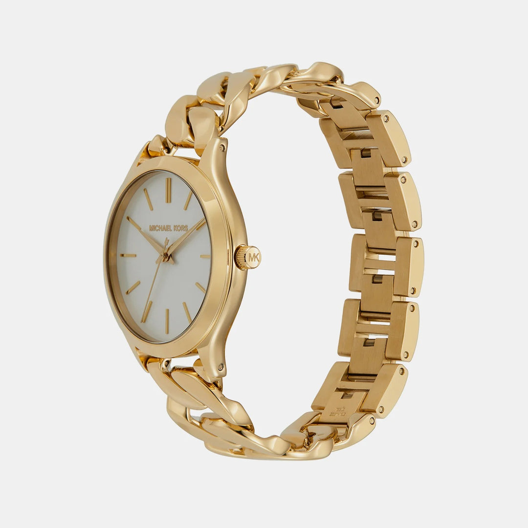 Michael Kors Runway MK7472 Gold-Tone Logo Dial Women&