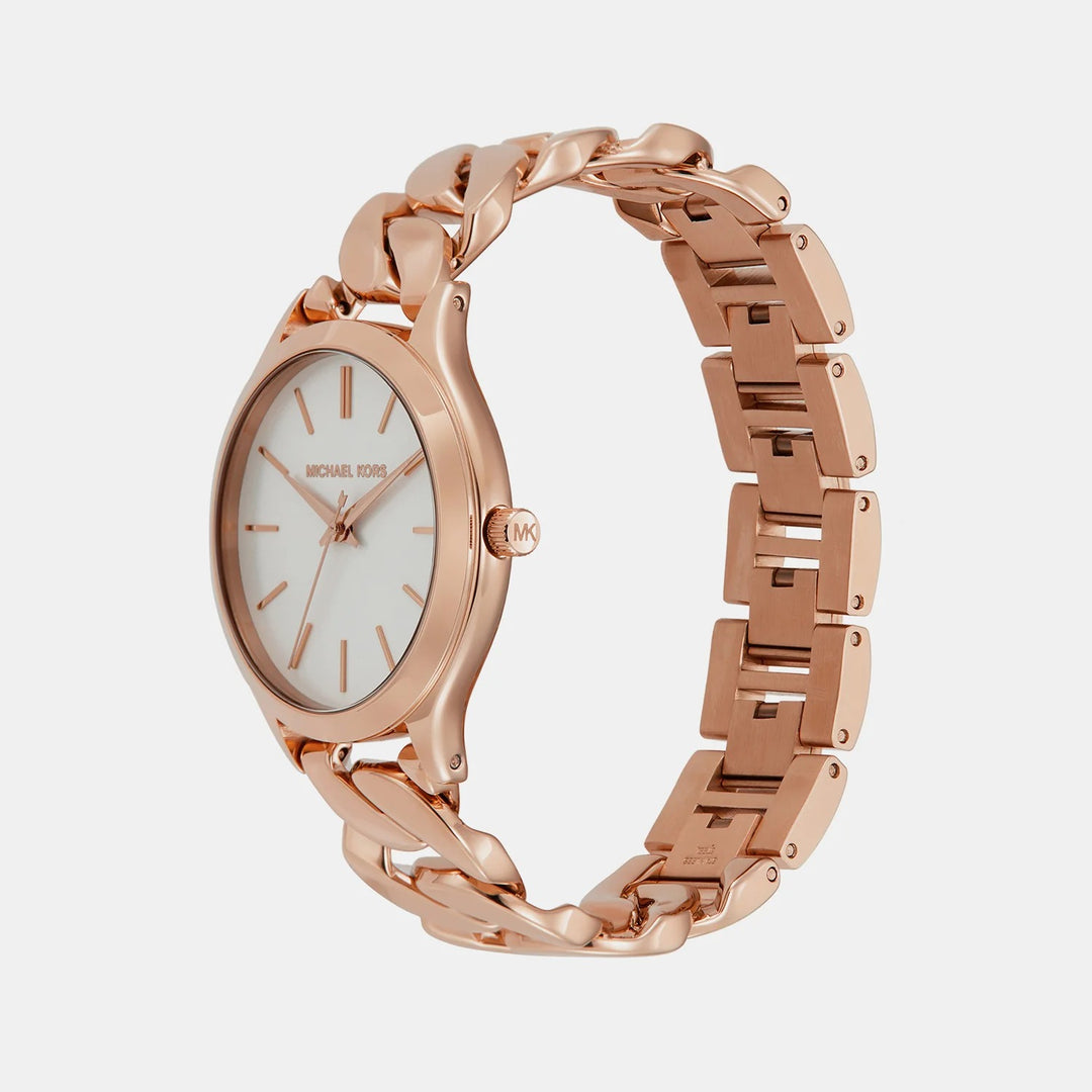 Michael Kors Runway MK7473 Silver-Tone Logo Dial Women&