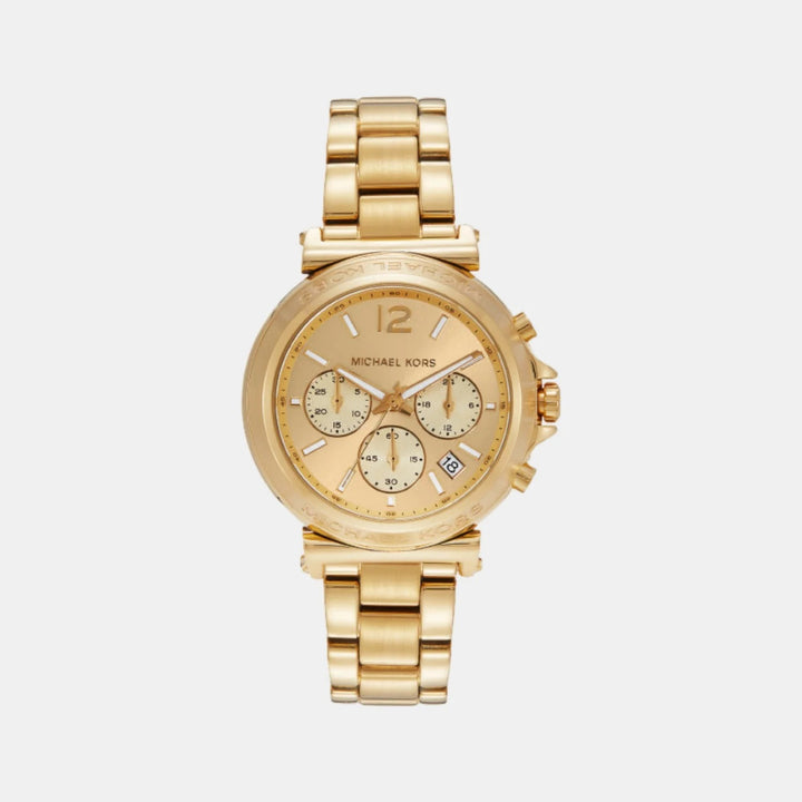 Michael Kors Maren MK7493 Gold-Tone Logo Pavé Women&