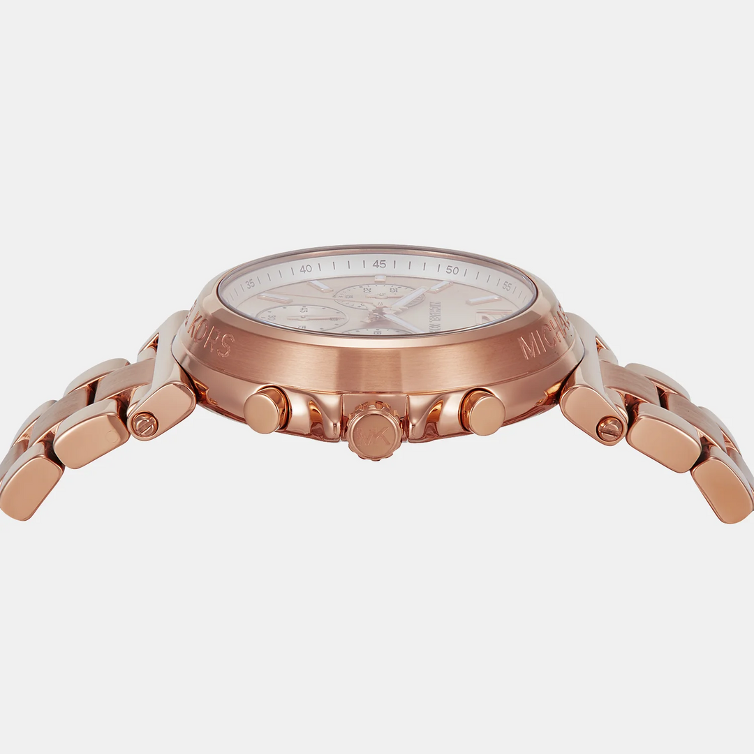 Michael Kors Maren MK7494 Rose Gold-Tone Logo Pavé Women&